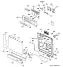 ESCUTCHEON & DOOR ASSEMBLY Diagram and Parts List for GSDL322F00BB  General Electric Dishwasher