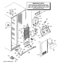 FREEZER SECTION Diagram and Parts List for PSW26MSRBSS  General Electric Refrigerator