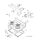 CONTROL PANEL & COOKTOP Diagram and Parts List for RB525H3WH  Hotpoint Range