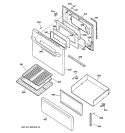 DOOR & DRAWER PARTS Diagram and Parts List for RB526H3CC  Hotpoint Range