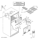 FREEZER SECTION Diagram and Parts List for HTS18BBPELWW  Hotpoint Refrigerator