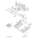 CONTROL PANEL & COOKTOP Diagram and Parts List for JGBS21HEH4WW  General Electric Range