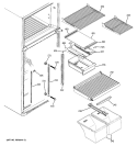 FRESH FOOD SHELVES Diagram and Parts List for GTS18DCPERCC  General Electric Refrigerator