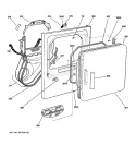 FRONT PANEL & DOOR Diagram and Parts List for DS4600EE0WW  General Electric Dryer