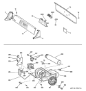 CONTROLS, BACKSPLASH, BLOWER & MOTOR Diagram and Parts List for DS5000EE1WW  General Electric Dryer