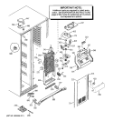 FREEZER SECTION Diagram and Parts List for DSS25KSRASS  General Electric Refrigerator