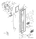 FREEZER DOOR Diagram and Parts List for PSW26SGRASS  General Electric Refrigerator