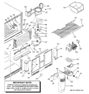 FREEZER SECTION Diagram and Parts List for PTT25SHPARBS  General Electric Refrigerator