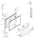 FREEZER DOOR Diagram and Parts List for GTS22SBNARBS  General Electric Refrigerator