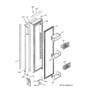 FREEZER DOOR Diagram and Parts List for PSI23SCRBSV  General Electric Refrigerator