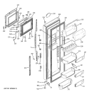 FRESH FOOD DOOR Diagram and Parts List for PSC23NHPBWW  General Electric Refrigerator