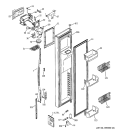 FREEZER DOOR Diagram and Parts List for PSK25NGNCCCC  General Electric Refrigerator