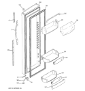 FRESH FOOD DOOR Diagram and Parts List for GSC21KGRBWW  General Electric Refrigerator