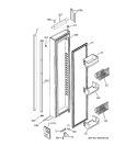 FREEZER DOOR Diagram and Parts List for PSI23NCPBWW  General Electric Refrigerator