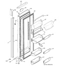 FRESH FOOD DOOR Diagram and Parts List for PSI23NCPBWW  General Electric Refrigerator