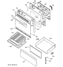 DOOR & DRAWER PARTS Diagram and Parts List for RCB757WJ1WW  Hotpoint Range