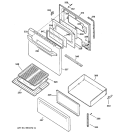 DOOR & DRAWER PARTS Diagram and Parts List for RCBS525J1WW  Hotpoint Range