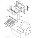 DOOR & DRAWER PARTS Diagram and Parts List for JCBS64WJ1WW  General Electric Range