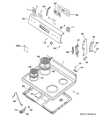CONTROL PANEL & COOKTOP Diagram and Parts List for MCB757WJ1WW  General Electric Range