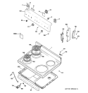 CONTROL PANEL & COOKTOP Diagram and Parts List for MCBS523J1WW  General Electric Range