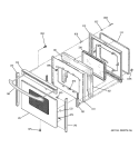 DOOR Diagram and Parts List for JBP99SH2SS  General Electric Range
