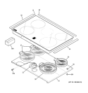 COOKTOP Diagram and Parts List for JDP47CF5CC  General Electric Range