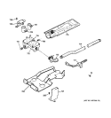 GAS VALVE & BURNER ASSEMBLY Diagram and Parts List for DCCB330GD2WC  General Electric Dryer