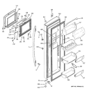Part Location Diagram of WR78X11561 GE DOOR Assembly FF KIT Stainless Steel