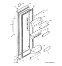 FRESH FOOD DOOR Diagram and Parts List for GCG21YERAFSS  General Electric Refrigerator