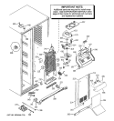 FREEZER SECTION Diagram and Parts List for GCG21YERAFSS  General Electric Refrigerator