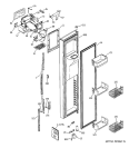 FREEZER DOOR Diagram and Parts List for MCG23MIMHFBB  General Electric Refrigerator