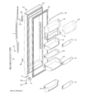 FRESH FOOD DOOR Diagram and Parts List for MCG23MIMHFBB  General Electric Refrigerator