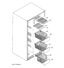 FREEZER SHELVES Diagram and Parts List for MCG23MIMHFBB  General Electric Refrigerator