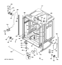 BODY PARTS Diagram and Parts List for PDW8800J03CC  General Electric Dishwasher