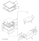 FRESH FOOD SHELVES Diagram and Parts List for RCK23LAPBFCC  General Electric Refrigerator