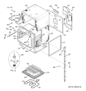 UPPER BODY Diagram and Parts List for JKP28BF4BB  General Electric Wall Oven