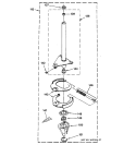BRAKE & DRIVE TUBE PARTS Diagram and Parts List for WSM2420D1CC  General Electric Washer Dryer Combo