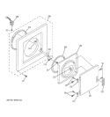 DRYER FRONT PANEL & DOOR Diagram and Parts List for WSM2420D1CC  General Electric Washer Dryer Combo