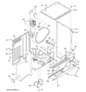 DRYER CABINET & MOTOR Diagram and Parts List for WSM2480D1WW  General Electric Washer Dryer Combo
