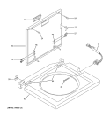WASHER TOP & LID Diagram and Parts List for WSM2480D1WW  General Electric Washer Dryer Combo