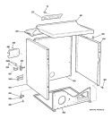 CABINET Diagram and Parts List for DNCJ440EA1WC  General Electric Dryer