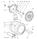 DRUM Diagram and Parts List for DNCJ440GA1WC  General Electric Dryer