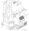 SEALED SYSTEM & MOTHER BOARD Diagram and Parts List for PTS25LHRCRCC  General Electric Refrigerator