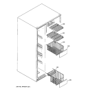 FREEZER SHELVES Diagram and Parts List for GSK25LHRBCCC  General Electric Refrigerator