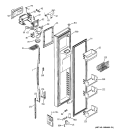 FREEZER DOOR Diagram and Parts List for PSG27MISACWW  General Electric Refrigerator