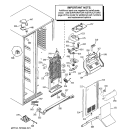 FREEZER SECTION Diagram and Parts List for PSG27MISACWW  General Electric Refrigerator