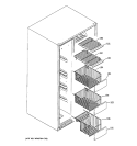 FREEZER SHELVES Diagram and Parts List for PSG27MISACWW  General Electric Refrigerator