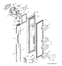 FREEZER DOOR Diagram and Parts List for PSG27MISAFBB  General Electric Refrigerator