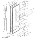 FRESH FOOD DOOR Diagram and Parts List for PSG27MISAFBB  General Electric Refrigerator