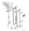 FREEZER DOOR Diagram and Parts List for PSK27MGNDCCC  General Electric Refrigerator